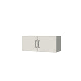 30" Wide x 12" High Fridge/Stove Cabinet - (White Melamine Boxes - Flat Panel Doors)