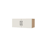 30" Wide x 12" High Fridge/Stove Cabinet - (Hardrock Maple Melamine Boxes - Flat Panel Doors)