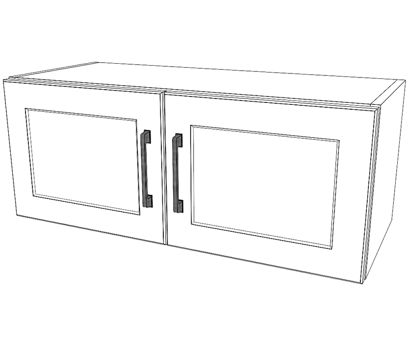 30" Wide x 12" High Fridge Cabinet - Painted Doors