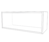 30" Wide x 12" High Fridge Cabinet - Thermofoil Doors