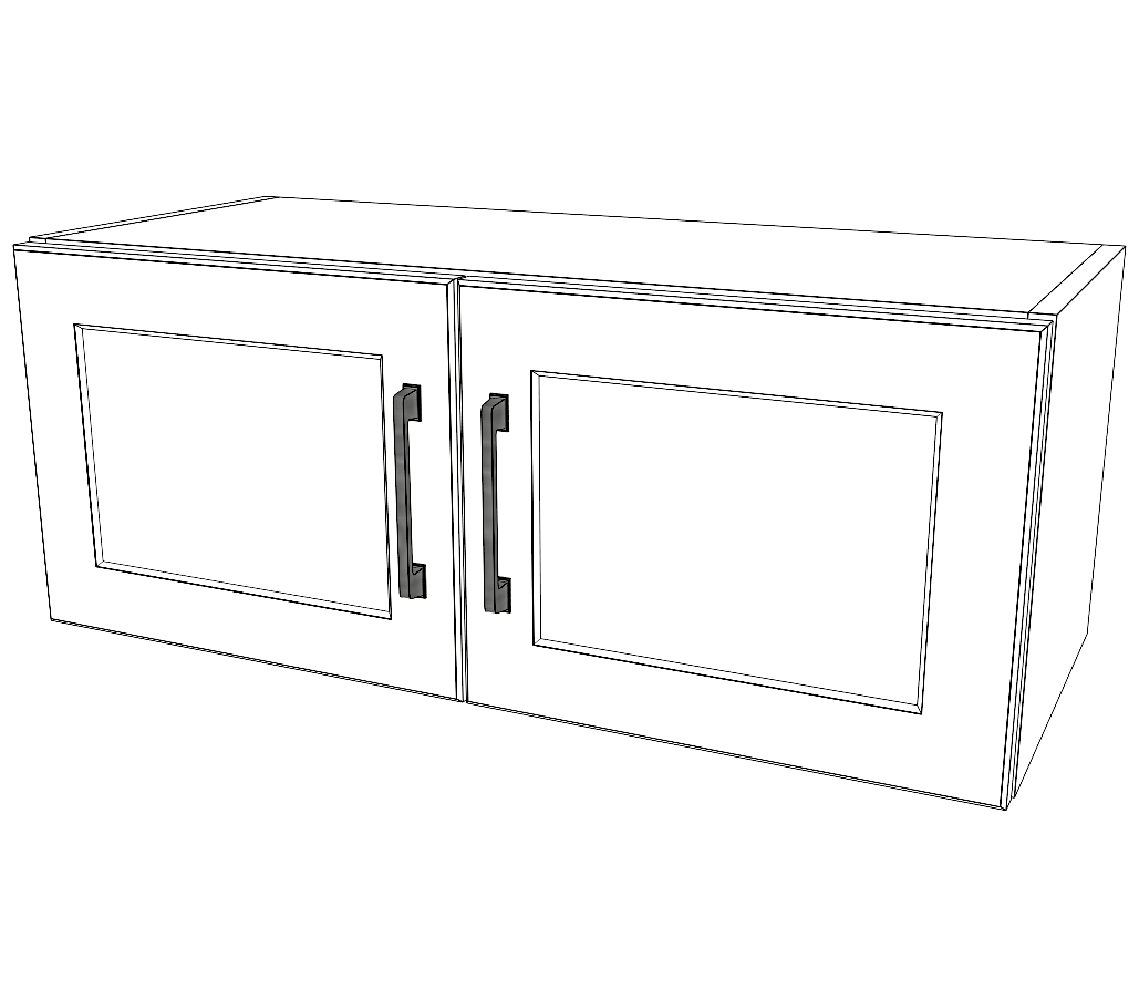 30" Wide x 12" High Stove Cabinet - Thermofoil Doors