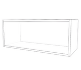 30" Wide x 12" High Stove Cabinet - Thermofoil Doors