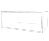 30" Wide x 12" High x 24" Deep Fridge Cabinet - Painted Doors