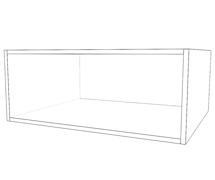 30" Wide x 12" High x 24" Deep Fridge Cabinet - Thermofoil Doors