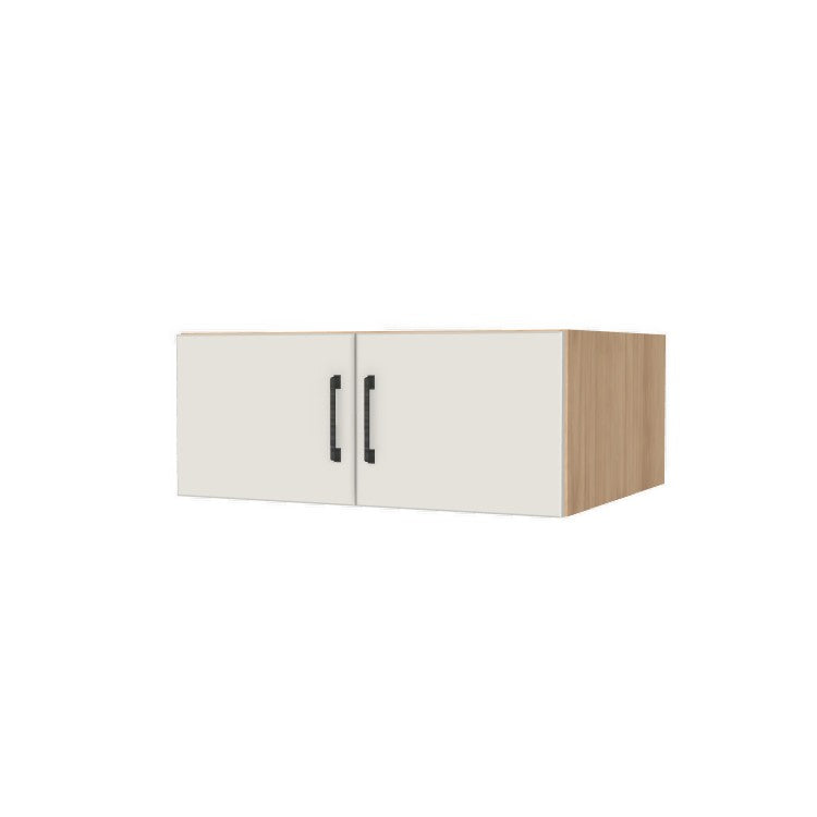 30" Wide x 12" High x 24" Deep Fridge/Stove Cabinet - (Hardrock Maple Melamine Boxes - Flat Panel Doors)