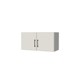 30" Wide x 15" High Fridge/Stove Cabinet - (White Melamine Boxes - Flat Panel Doors)