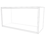 30" Wide x 15" High Fridge Cabinet - Thermofoil Doors