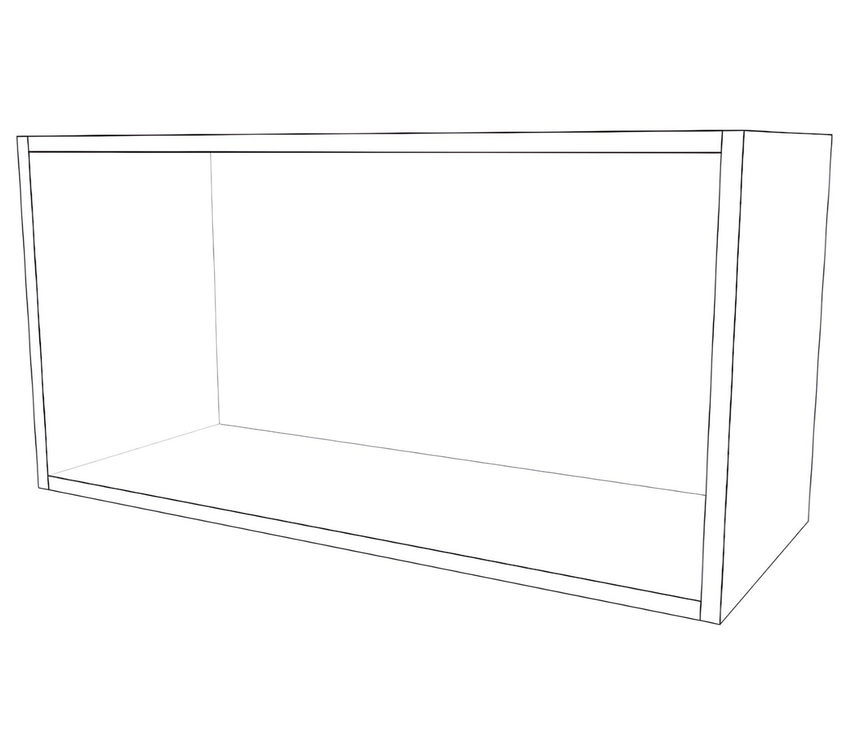 30" Wide x 15" High Fridge Cabinet - Painted Doors