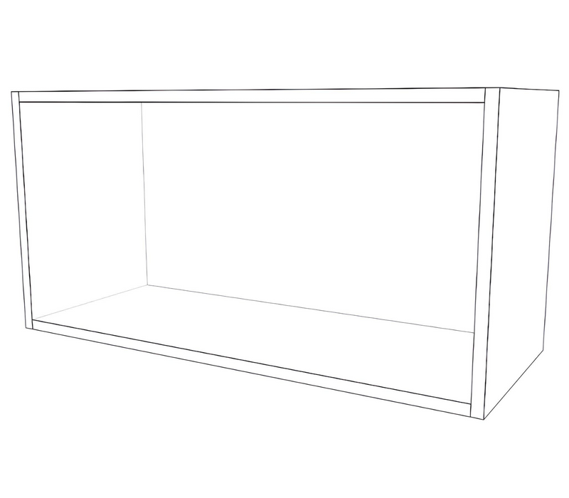 30" Wide x 15" High Fridge Cabinet - Painted Doors