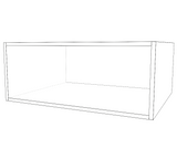 30" Wide x 15" High x 24" Deep Fridge Cabinet - Thermofoil Doors