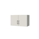 30" Wide x 18" High Fridge/Stove Cabinet - (White Melamine Boxes - Flat Panel Doors)