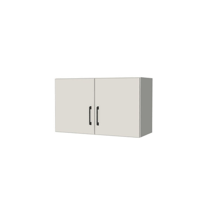 30" Wide x 18" High Fridge/Stove Cabinet - (White Melamine Boxes - Flat Panel Doors)