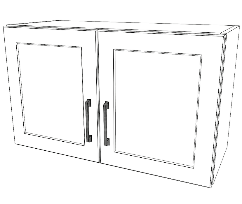 30" Wide x 18" High Fridge Cabinet - Thermofoil Doors