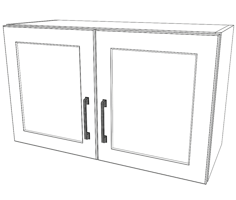 30" Wide x 18" High Fridge Cabinet - Painted Doors