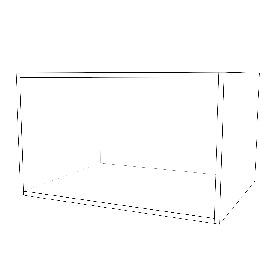 30" Wide x 18" High x 24" Deep Fridge Cabinet - Painted Doors