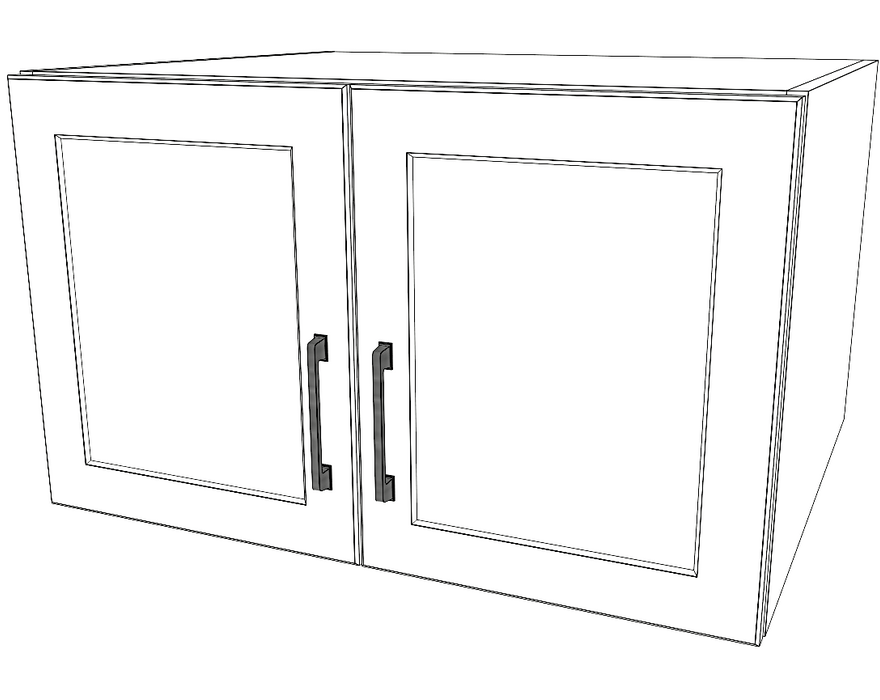 32" Wide x 18" High x 24" Deep Fridge Cabinet - Painted Doors