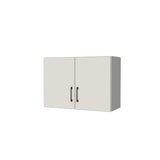 30" Wide x 21" High Fridge/Stove Cabinet - (White Melamine Boxes - Flat Panel Doors)