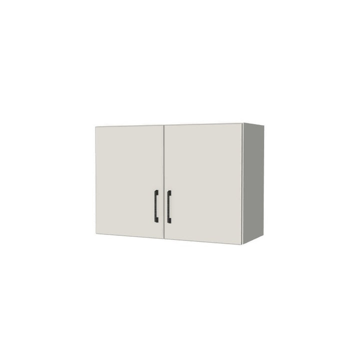 30" Wide x 21" High Fridge/Stove Cabinet - (White Melamine Boxes - Flat Panel Doors)