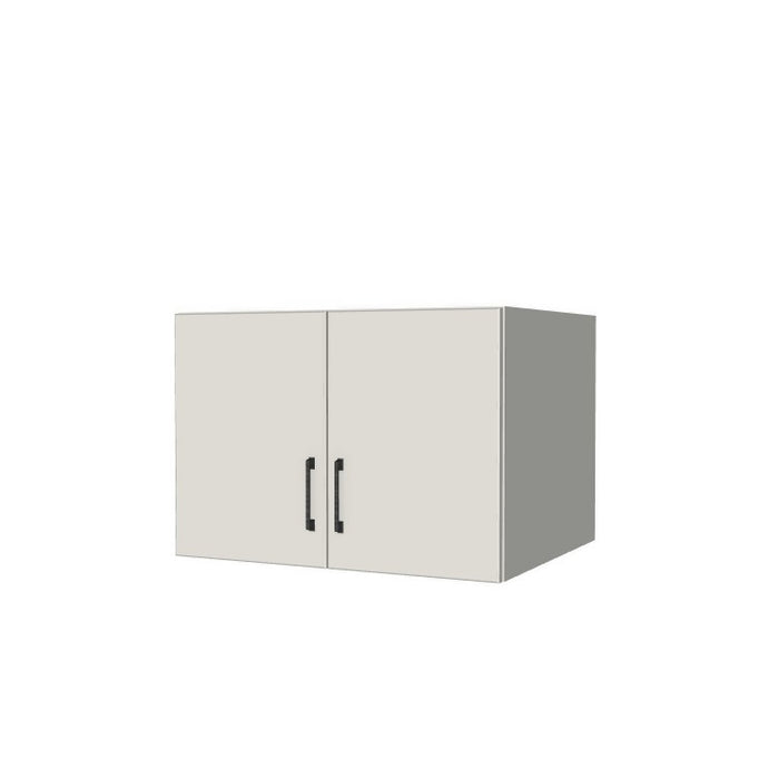 30" Wide x 21" High x 24" Deep Fridge/Stove Cabinet - (White Melamine Boxes - Flat Panel Doors)