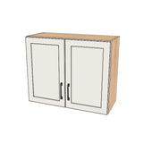 30" Wide x 24" High Wall Cabinet - (Hardrock Maple Melamine Boxes - Painted Doors)