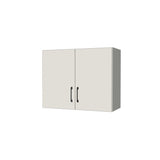 30" Wide x 24" High Wall Cabinet - (White Melamine Boxes - Flat Panel Doors)