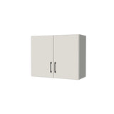 30" Wide x 24" High Fridge/Stove Cabinet - (White Melamine Boxes - Flat Panel Doors)