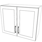 30" Wide x 24" High Wall Cabinet - Thermofoil Doors