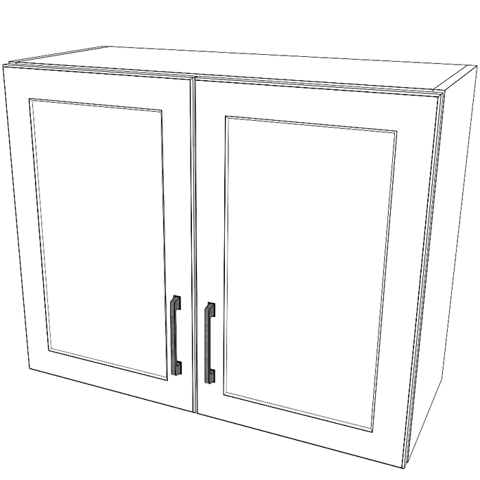 30" Wide x 24" High Wall Cabinet - Thermofoil Doors