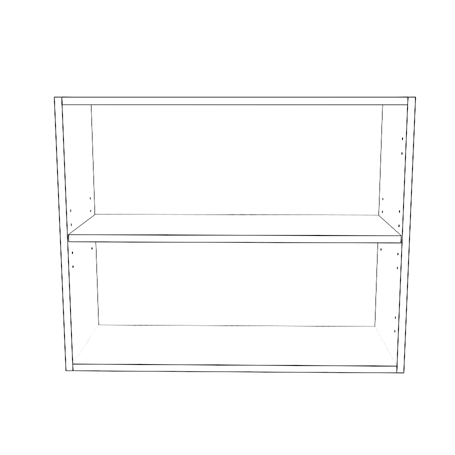 30" Wide 24" High Blind Corner Wall Cabinet - Door on Right/Left Side - Thermofoil Doors