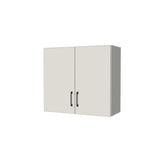 30" Wide x 27" High Fridge/Stove Cabinet - (White Melamine Boxes - Flat Panel Doors)
