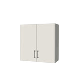 30" Wide x 30" High Wall Cabinet - (White Melamine Boxes - Flat Panel Doors)