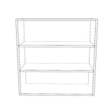 30" Wide 30" High Blind Corner Wall Cabinet - Door on Right Side - Painted Doors