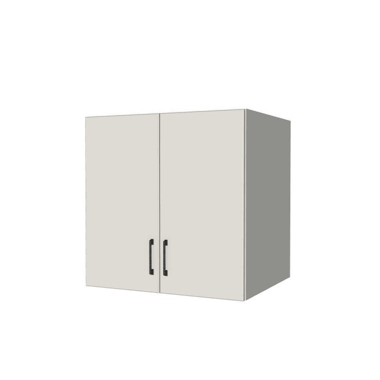 30" Wide x 30" High x 24" Deep Fridge/Stove Cabinet - (White Melamine Boxes - Flat Panel Doors)