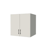 30" Wide x 30" High x 24" Deep Fridge/Stove Cabinet - (White Melamine Boxes - Flat Panel Doors)