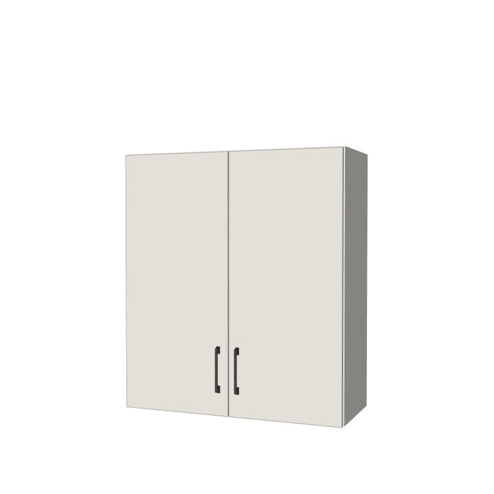 30" Wide x 34" High Wall Cabinet - (White Melamine Boxes - Flat Panel Doors)