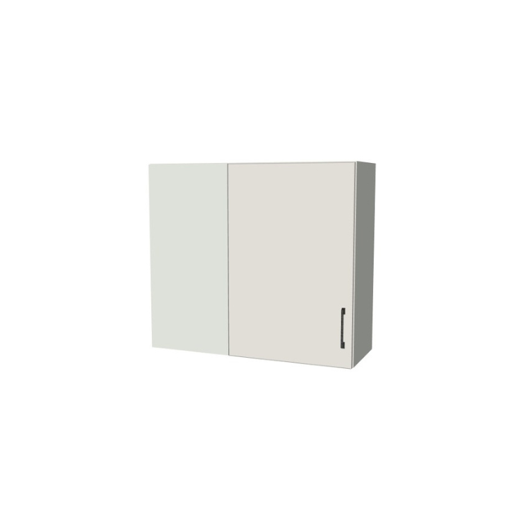 34" Wide 30" High Blind Corner Wall Cabinet - Door on Right/Left Side - (White Melamine Boxes - Flat Panel Doors)