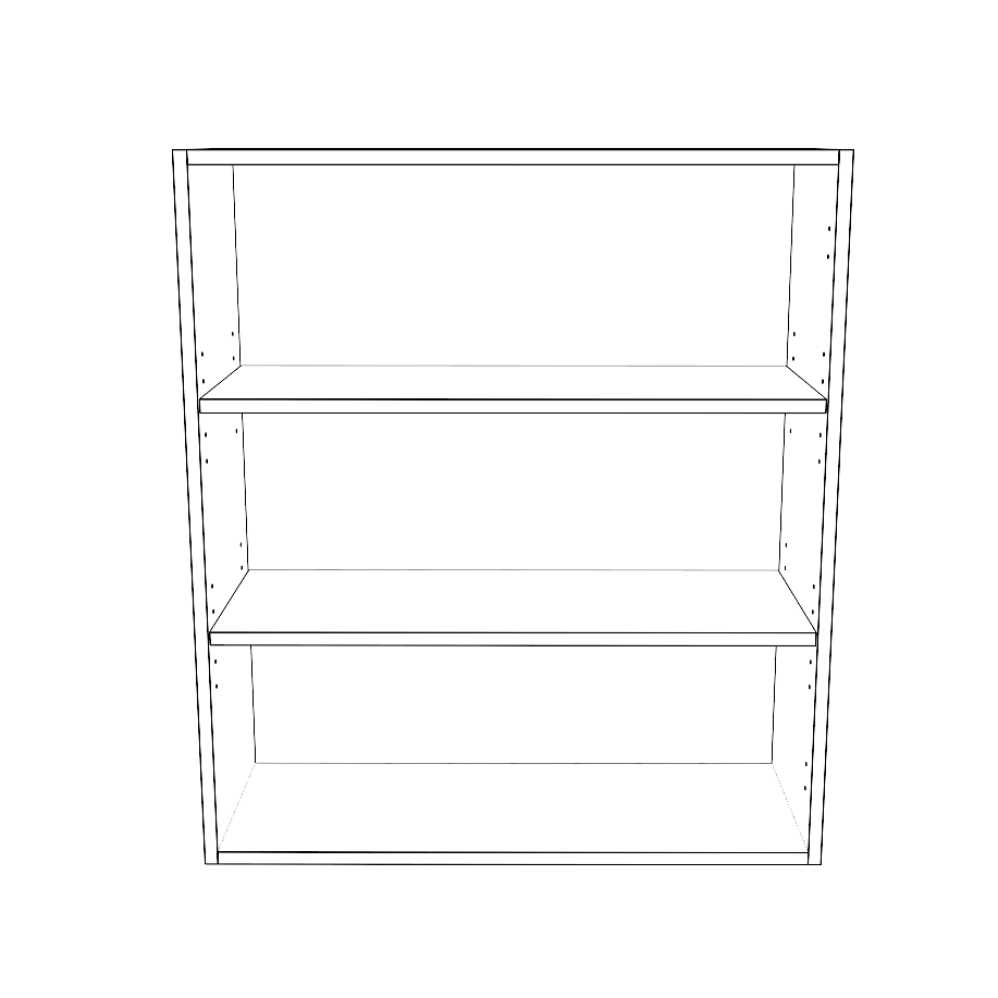 30" Wide x 34" High Wall Cabinet - Painted Doors