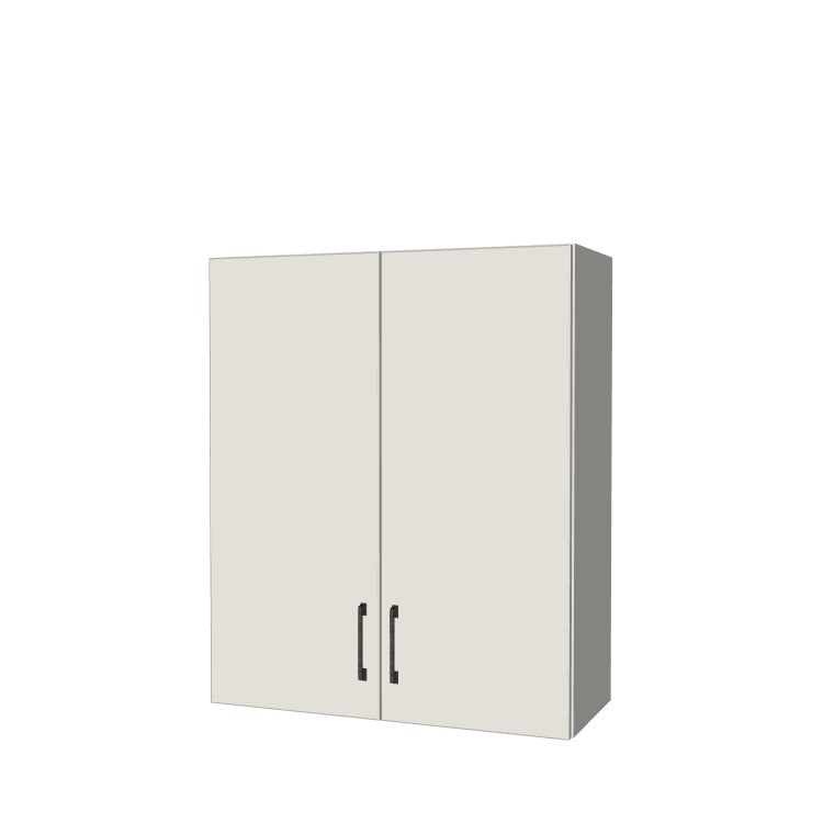 30" Wide x 36" High Wall Cabinet - (White Melamine Boxes - Flat Panel Doors)