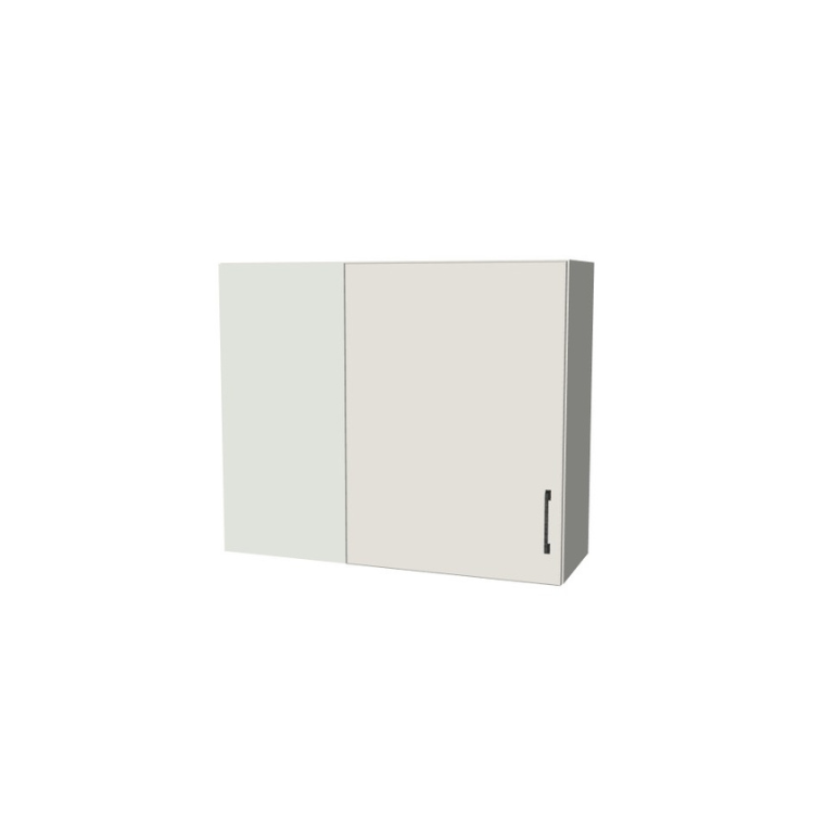 36" Wide 30" High Blind Corner Wall Cabinet - Door on Right/Left Side - (White Melamine Boxes - Flat Panel Doors)