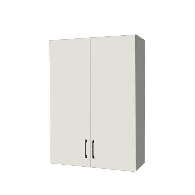 30" Wide x 42" High Wall Cabinet - (White Melamine Boxes - Flat Panel Doors)