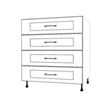 31" Wide Drawer Cabinet - Painted Doors