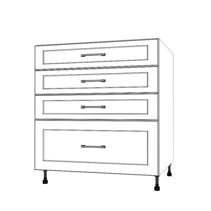 31" Wide Drawer Cabinet - Thermofoil Doors