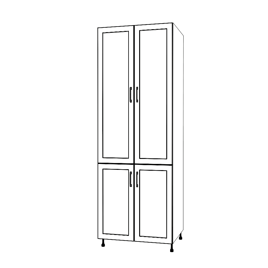31" Wide Tall Pantry Cabinet - Painted Doors