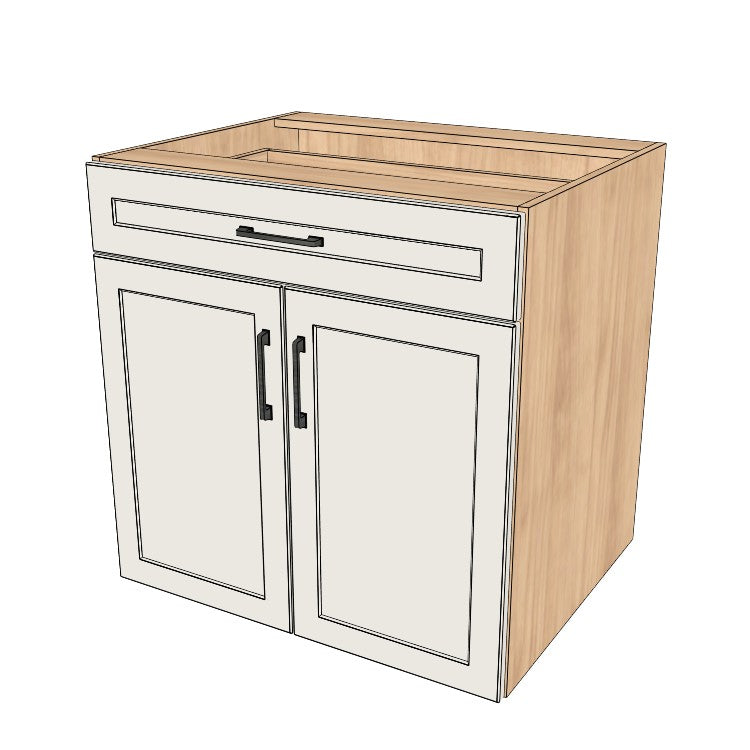 31" Wide Base Cabinet With Drawer On Top - (Ply Wood Boxes - Painted Doors)