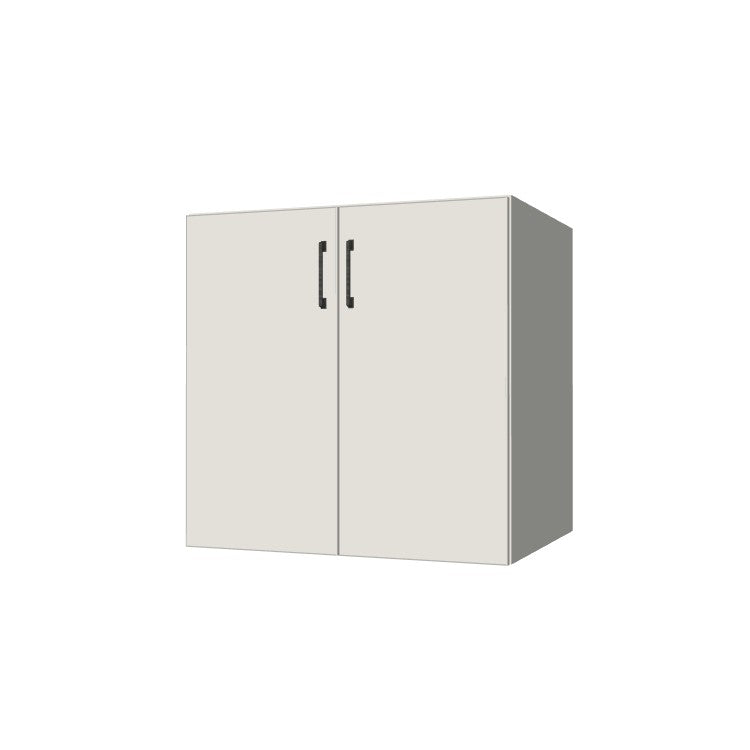 31" Wide Base Cabinet - (White Melamine Boxes - Flat Panel Doors)