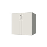 31" Wide Base Cabinet - (White Melamine Boxes - Flat Panel Doors)