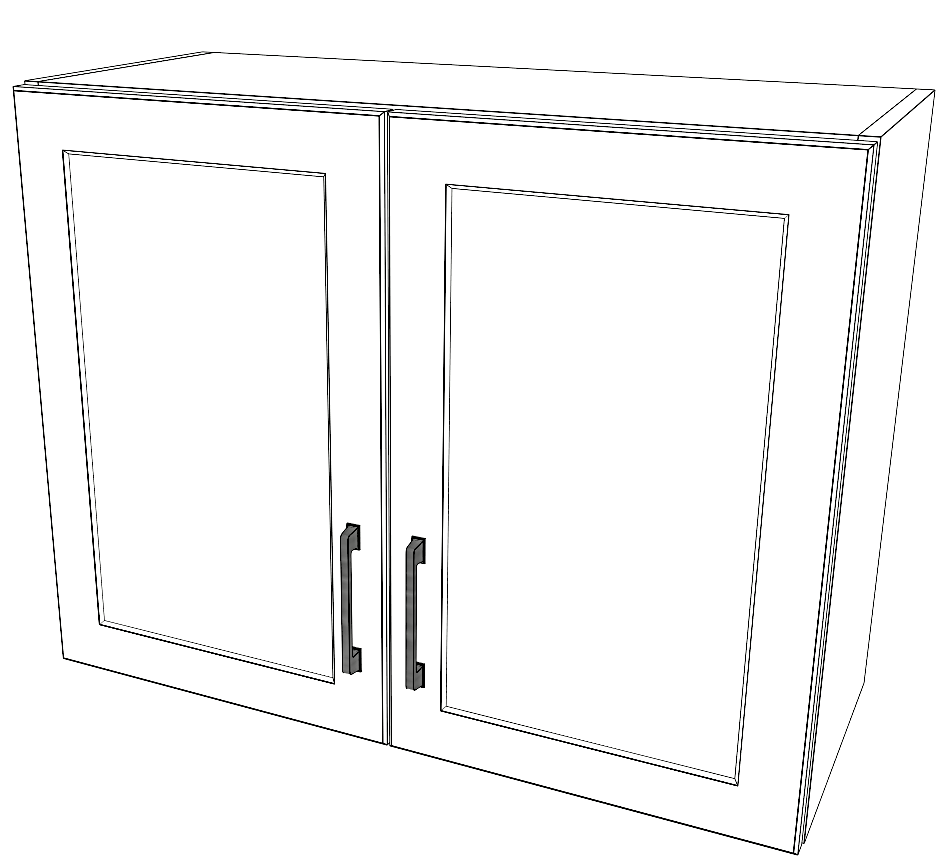 31" Wide x 24" High Wall Cabinet - Painted Doors