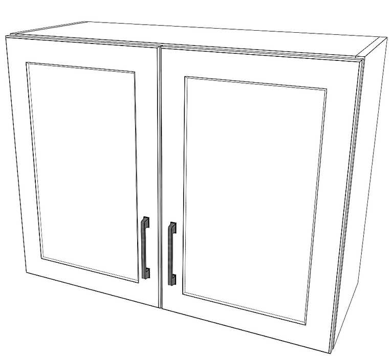 31" Wide x 24" High Wall Cabinet - Thermofoil Doors