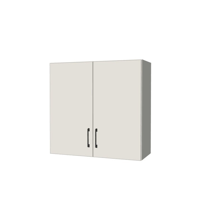 31" Wide x 30" High Wall Cabinet - (White Melamine Boxes - Flat Panel Doors)