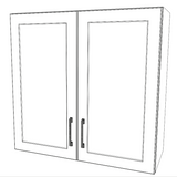 31" Wide x 30" High Wall Cabinet - Painted Doors